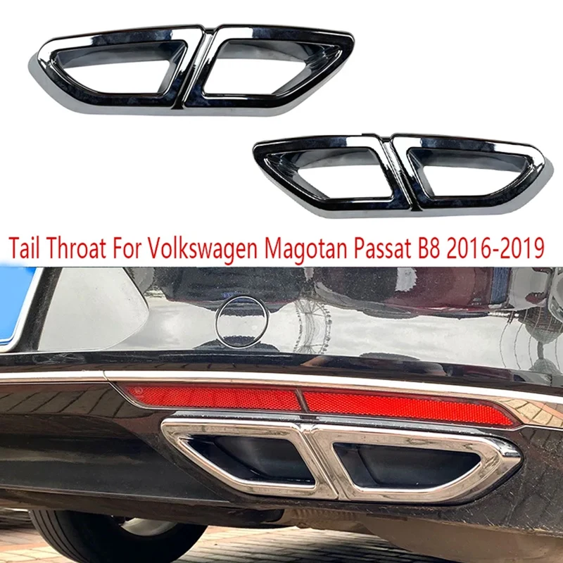 For  Magotan Passat B8 2016-2019 Rear Lip Bumper Spoiler Car Tail Throat Frame Exhaust Pipe Trim