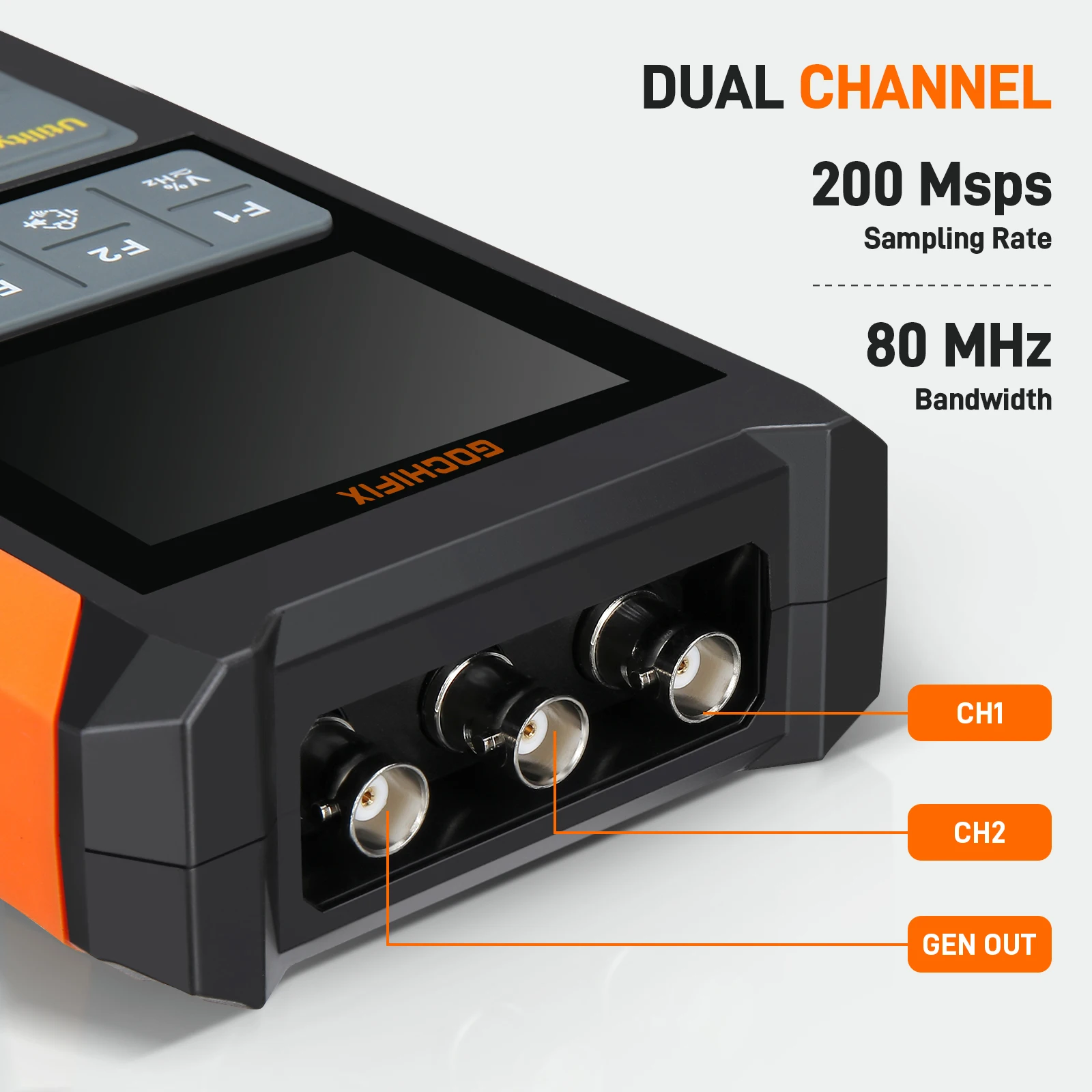 80MHz Handheld Oscilloscope Multimeter 3 In 1 Oscilloscope Multimeter and Signal Generator Capacitance Resistance Tester