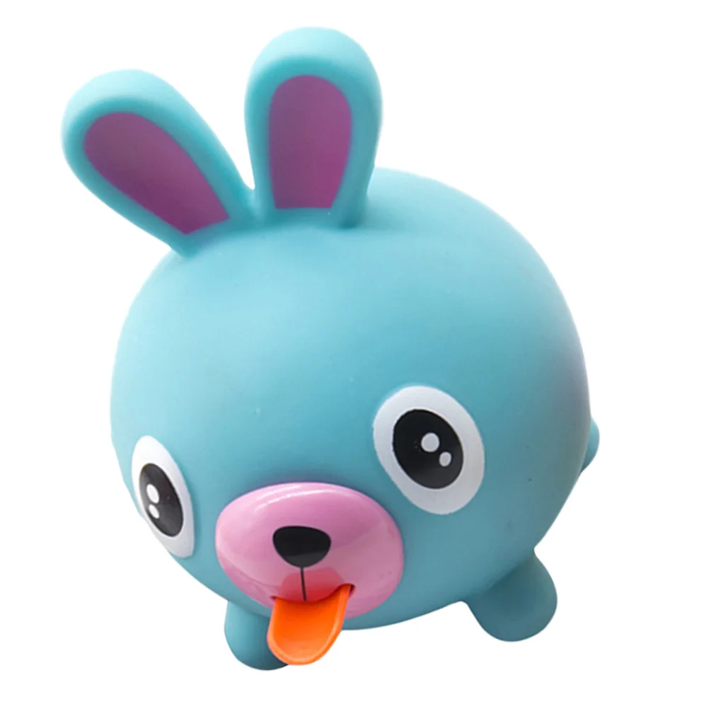 Kids Toys Sound Bunny Squeak with Tongue Relief Piggy Children Squeeze Decompression Blue Squeezing Travel