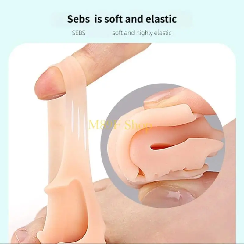 M89F Pack Of 2 SEBS Toe Spreaders With Adjustable Fit For Hammertoes And Overlapping Toes Relief Solution