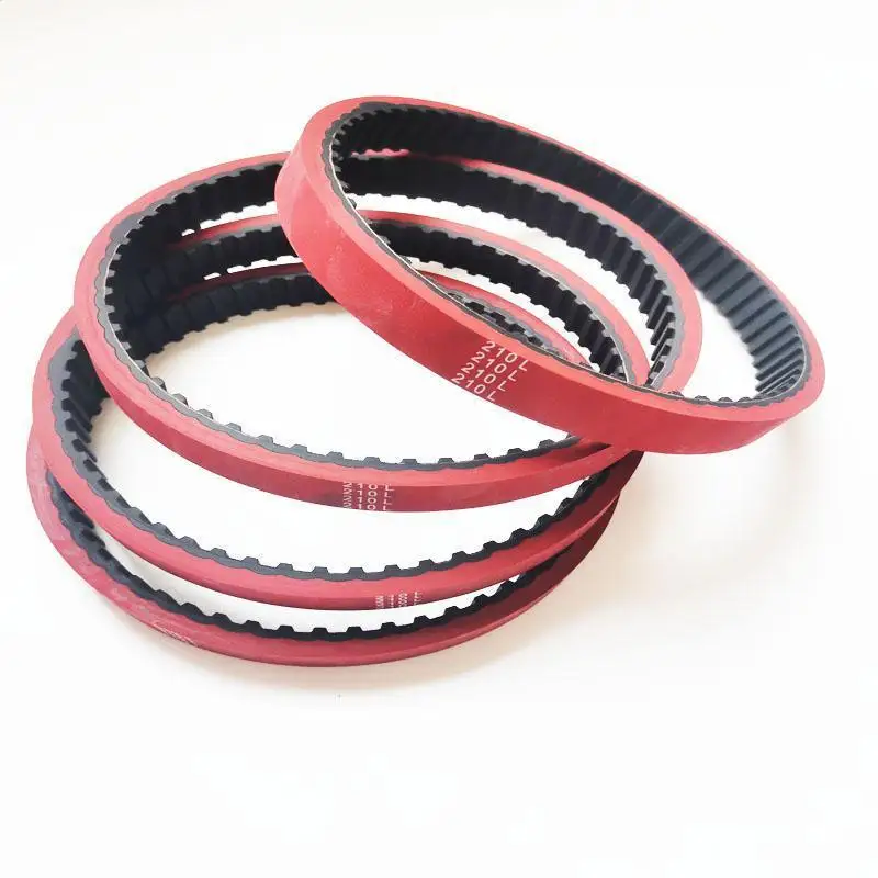 Factory Direct Supply Food Grade Timing Belt T10-560/660 PU Red Rubber Synchronous Toothed Belt For VFFS Packing Machinery