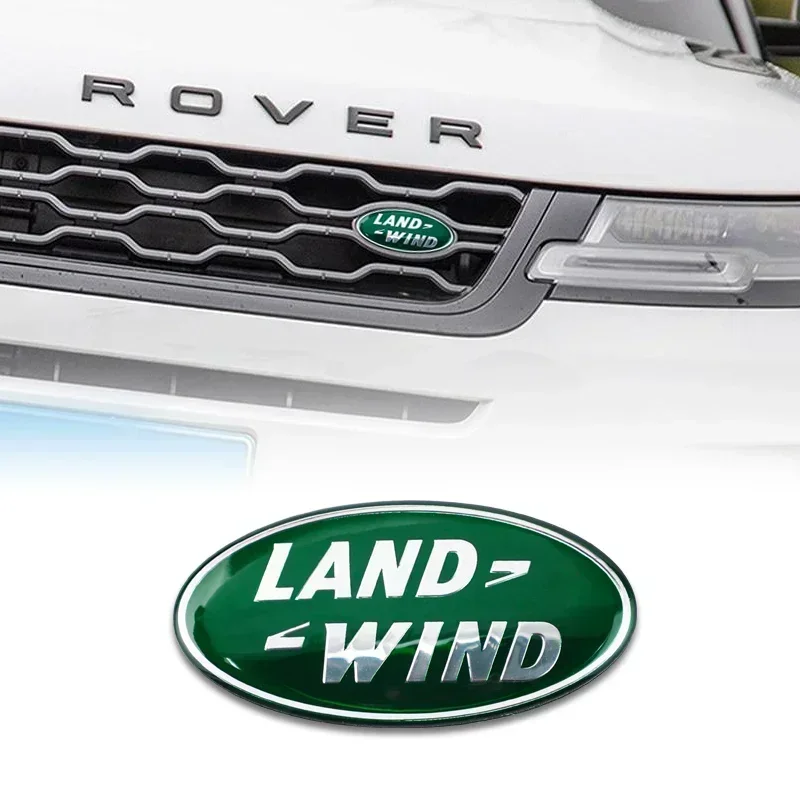 

Car Emblem Metal Sticker Front Grille Tail Accessories For Land Rover Rover SVR Discovery L322 R4 Velar Evoque Freelander Range