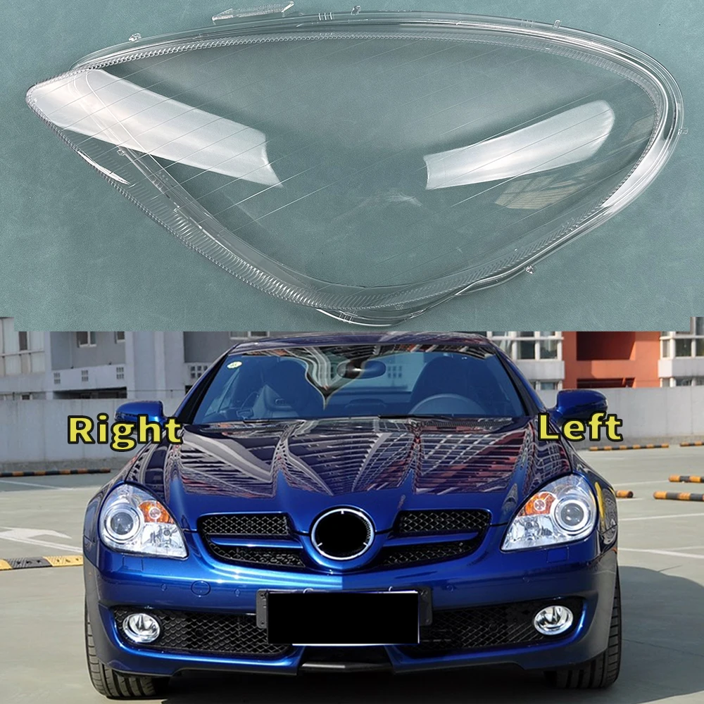 For Benz SLK SLK280 300 350 2004-2010 Headlight Cover Transparent Lampshade Lamp Shade Plexiglass Replace Original Lens