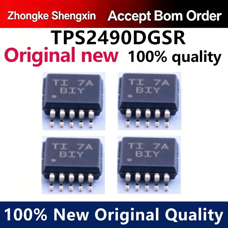（5pcs-100pcs）Brand new original imported TPS2490DGSR TPS2490DGS MSOP-10 silk screen BIY