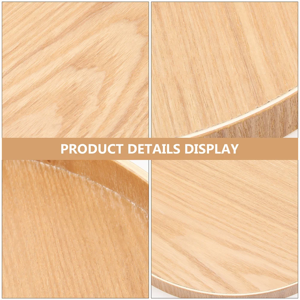 

Round Wood Serving Tray Smooth Surface Tea Plate Fruit Snack Tray for Couch Or Kitchen Wooden Serving Trays Wood Trays for Food