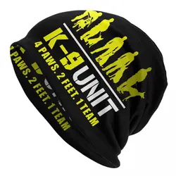 K9 Unit Malinois Beanie Cap Unisex Winter Warm Bonnet Knit Hats Hip Hop Outdoor Ski Belgian Shepherd Dog Skullies Beanies Hats