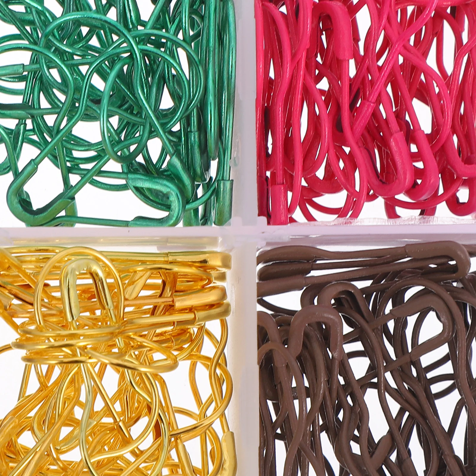 

300Pcs Safety Pins Iron Gourd Bulb Pins Decorative Colorful Fasteners for Sewing Dressmaking Laundry General Use 10