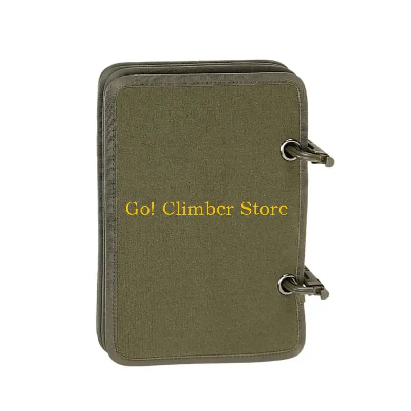 Q84C Patches Booklet Organizers Flip-Page Patches Holder Panel Board with Removable Buckles for Military Army Combat Emblems