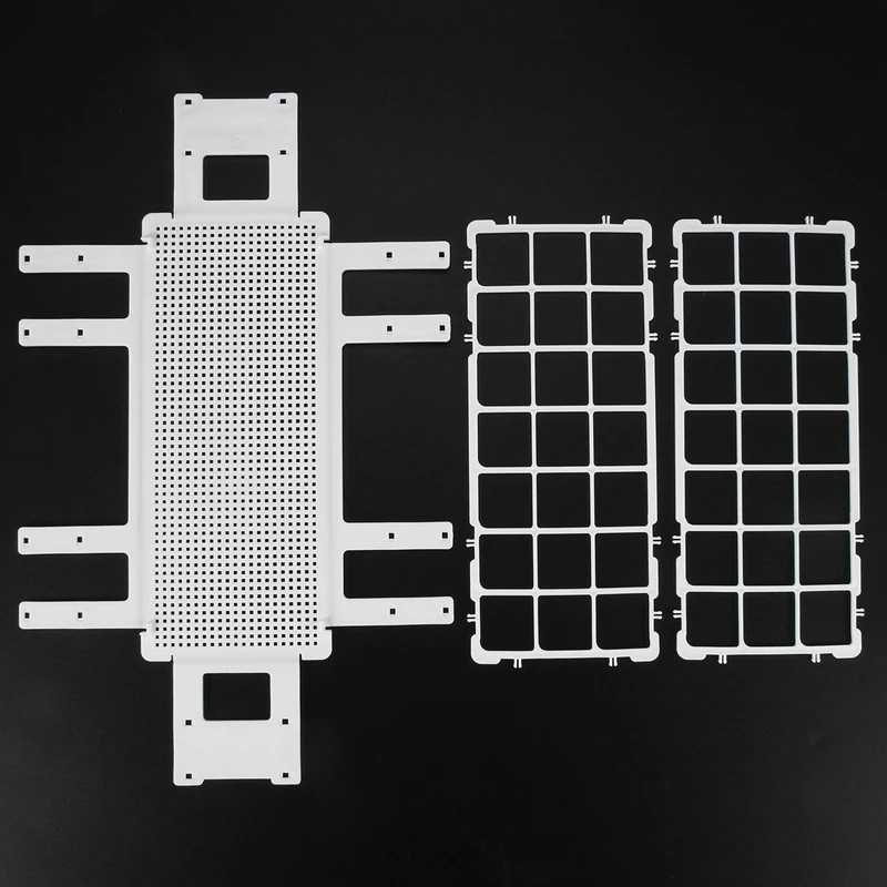 3 Packs Plastic Test Tube Rack, 21 Holes Lab Test Tube Rack Holder For 30Mm Test Tubes, White, Detachable (21 Holes)