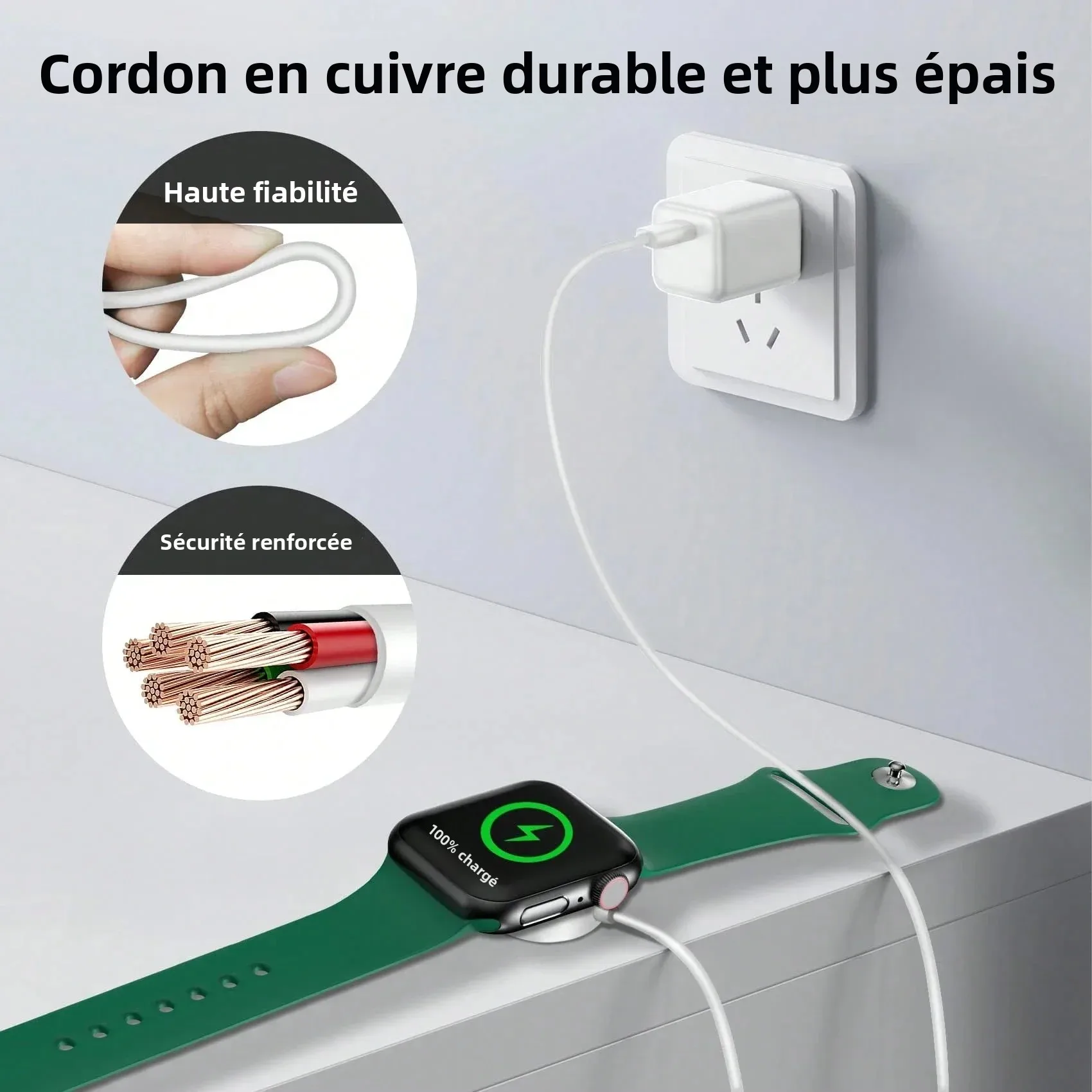 Portable Magnetic Watch Wireless Charger USB Type C for Apple Watch iWatch Series S10/S9/9/8/7/6 Ultra 5/4/3/2 SE Fast Charging image 3