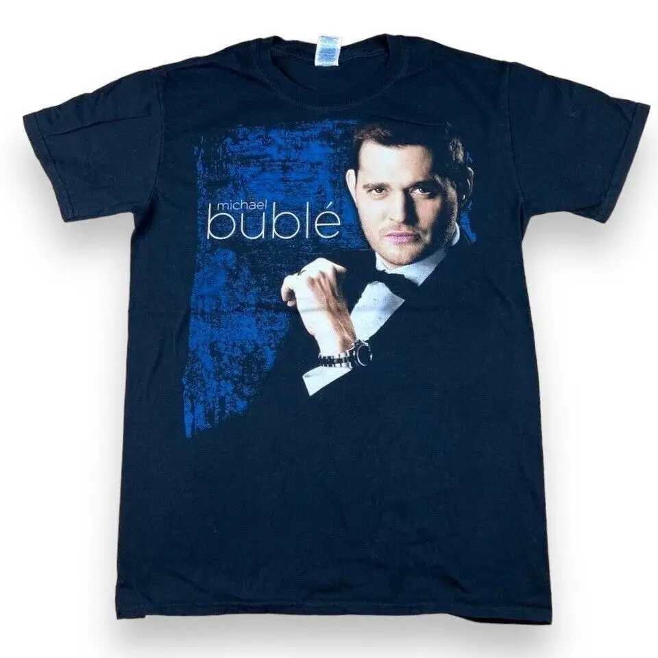 Michael Buble T Shirt Medium Black 2014 Tour T Shirt Pop Concert Tee