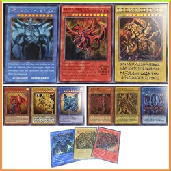 Anime Yu-Gi-Oh DIY ACG Obelisk the Tormentor Slifer the Sky Dragon Battle Game Collectible Cards Toys for boys Birthday Present