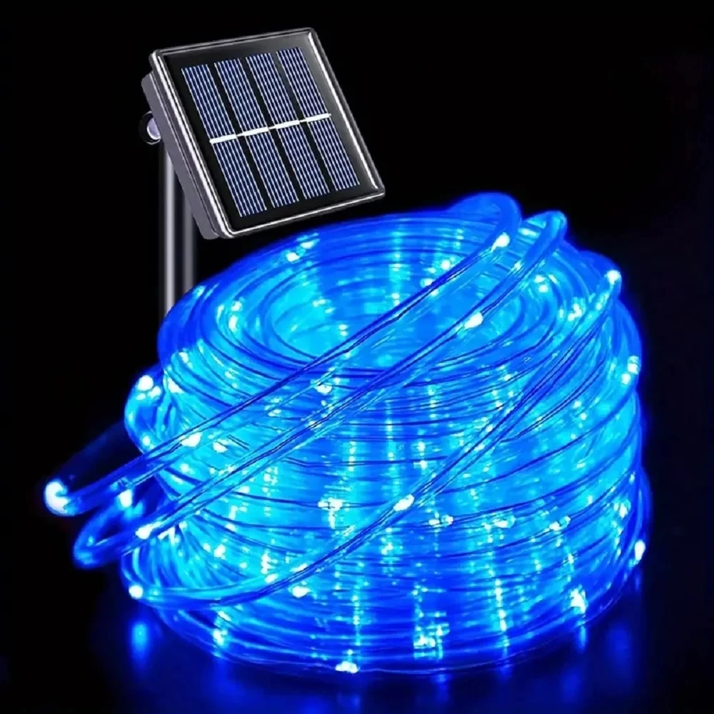 OKAL RED EAST Outdoor Solar Rohr Seil Led Licht Garten Weihnachten Dekoration Fee String Licht 32m/22M/12M/7M Hochzeit Im Freien Party Led Lampe 3