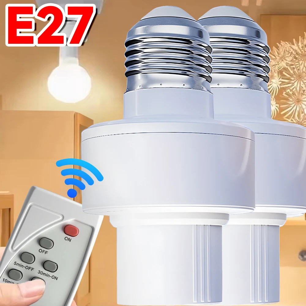 

E27 Screw Universal Remote Control Smart LED Lampholder Timer Light Switch Wireless Intelligent Switch Lamp Cap Socket AC85-265V