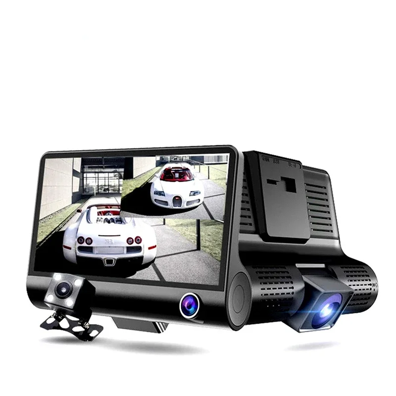 Car DVR 3/2 Cameras Lens 4.0 Inch Camera Dual Lens Auto Recorder Video Camera DVRS Recorder Cam with Rearview