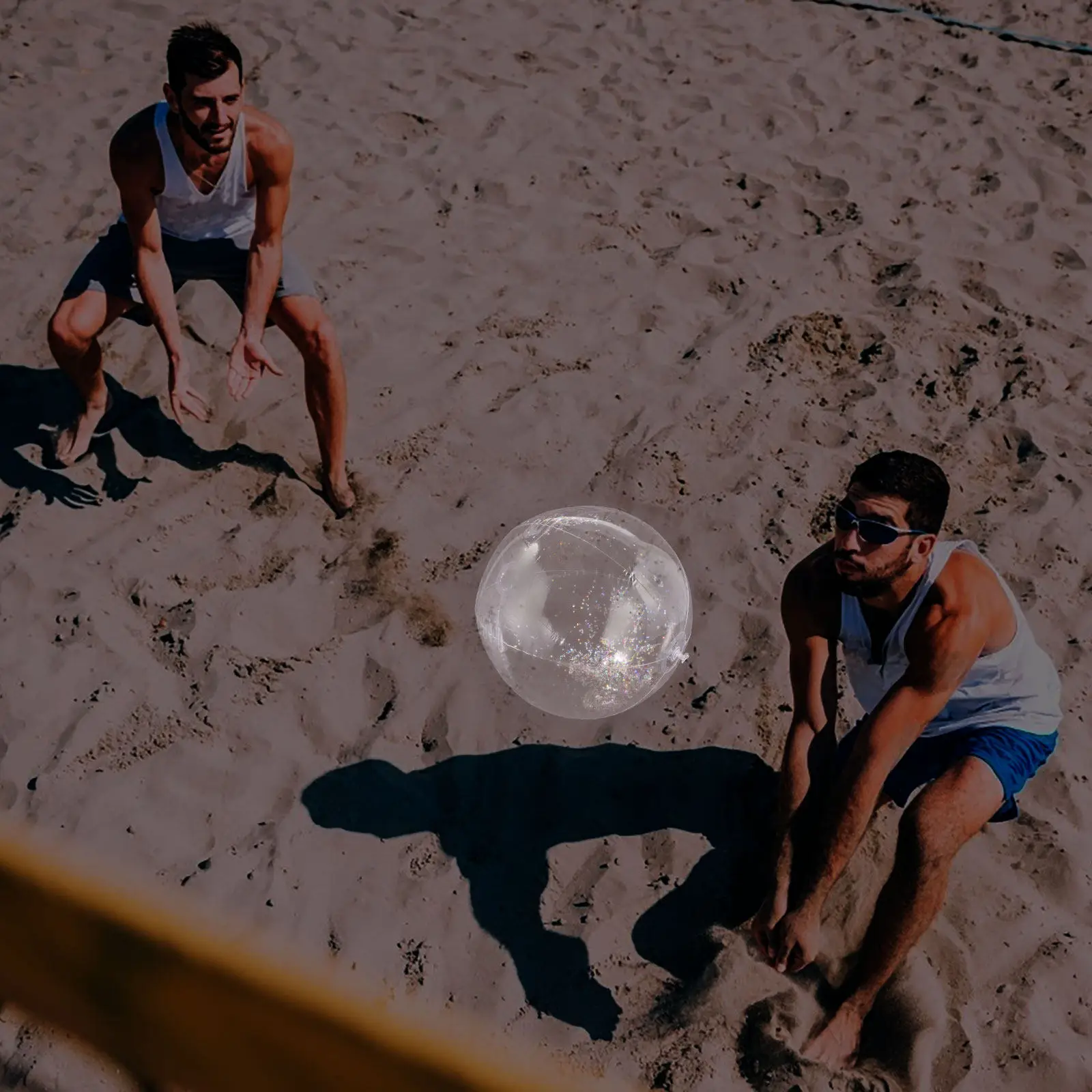 

Набор из 1 прозрачного надувного пляжного мяча с блестками, премиум-класса, из износостойкого пластика, для вечеринок у бассейна, пляжа, сада, летних развлечений для детей