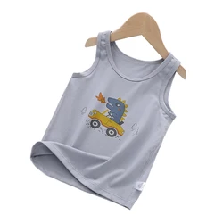 Children Sets Kids A Thin Clothes Boys Vest Suit Summer Children's Clothing Baby Cotton T-Shirts Shorts Tank Top Sleeveless 2PCS
