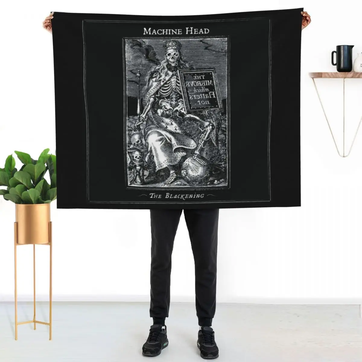 Machine Head the blackening Throw Blanket Furrys Plaid on the sofa Bed covers Cute decorative Large Blankets