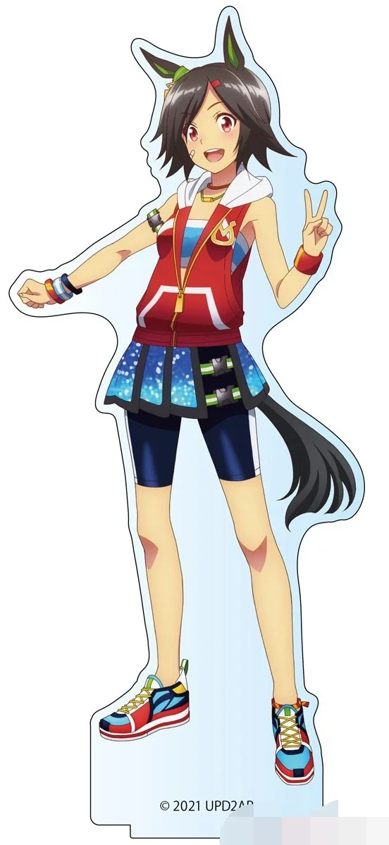 Anime figura boneca oguri boné daiwa scarlet grama maravilha acrílico suporte modelo placa cosplay brinquedo presente