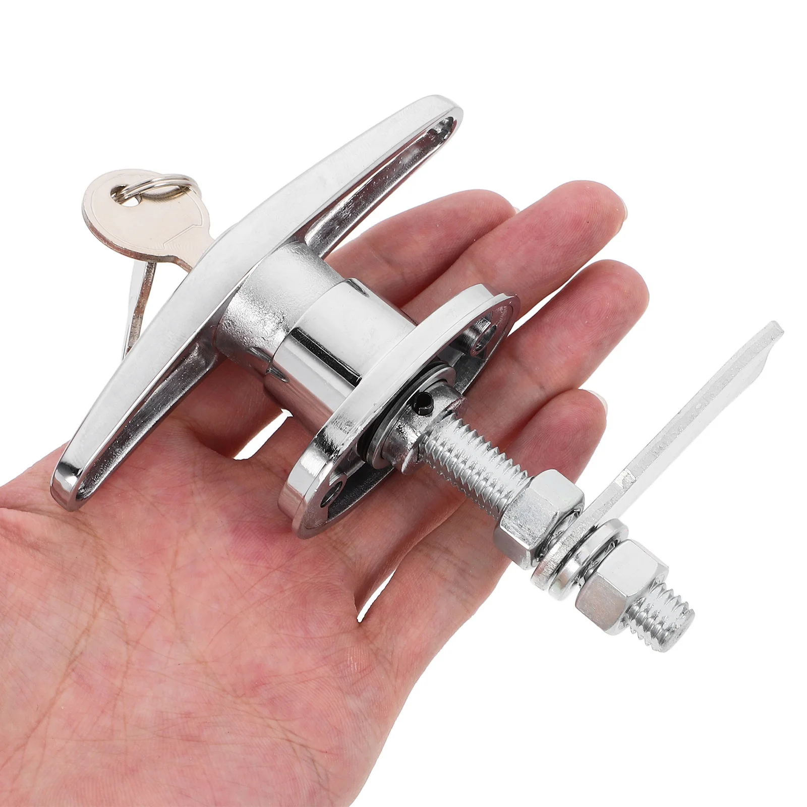 Sliding Door Lock with Keys Garage Door Handles T Handle Lock Set for Wood Barn Gates Locking Security Replacement