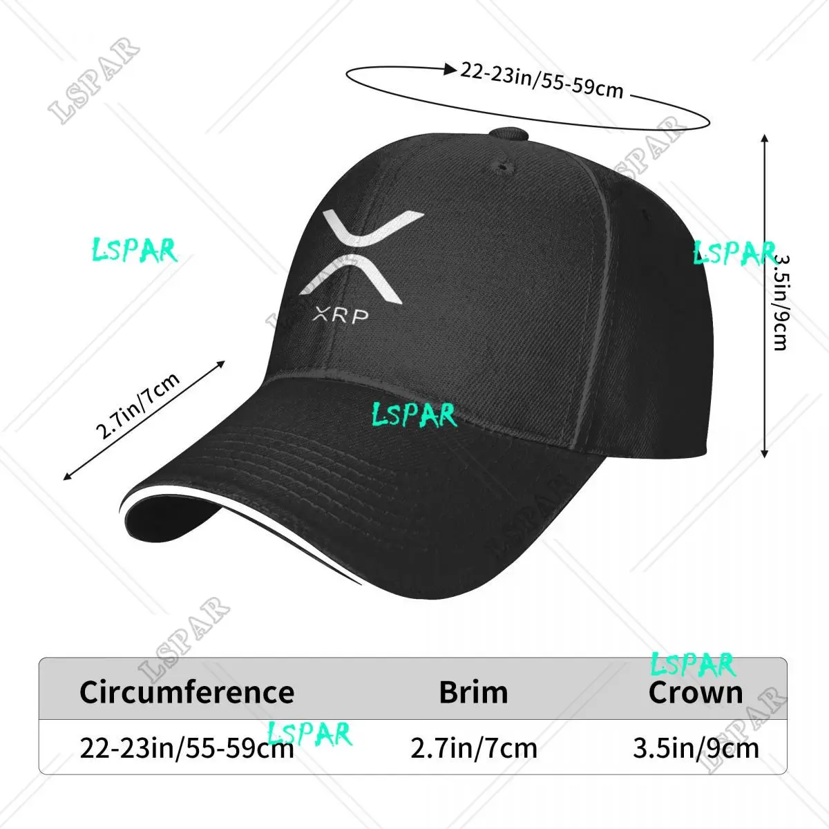 XRP RIPPLE Baseball Cap NEW LOGO Vintage Female Male Hip Hop Hats Print Outdoor Sport High Quality Snapback Cap Birthday Present