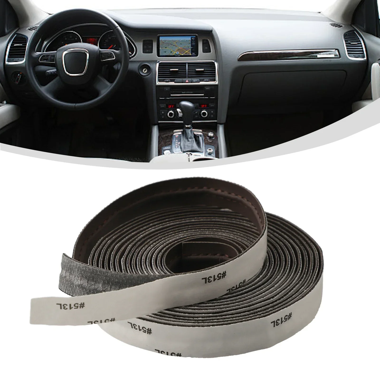 Car Decorative Line Interior Dashboard Molding Decorative Pu Leather Strip DIY Modifications Decoration Trim Strip