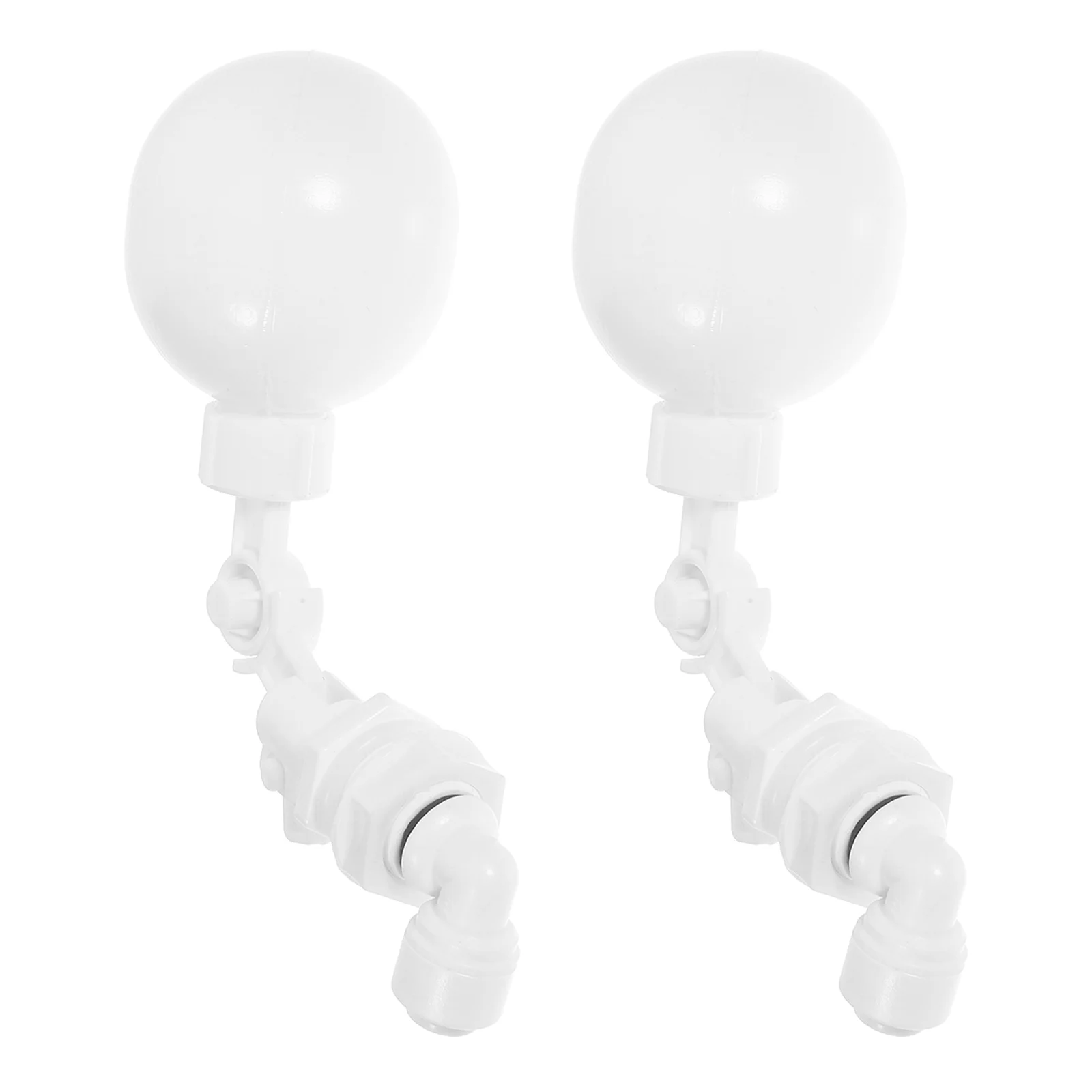

2pcs Automatic Water Level Control Valve 1/4 Inch Quick Connect White Mini Plastic Float Ball For Water Tanks Dispensers Auto