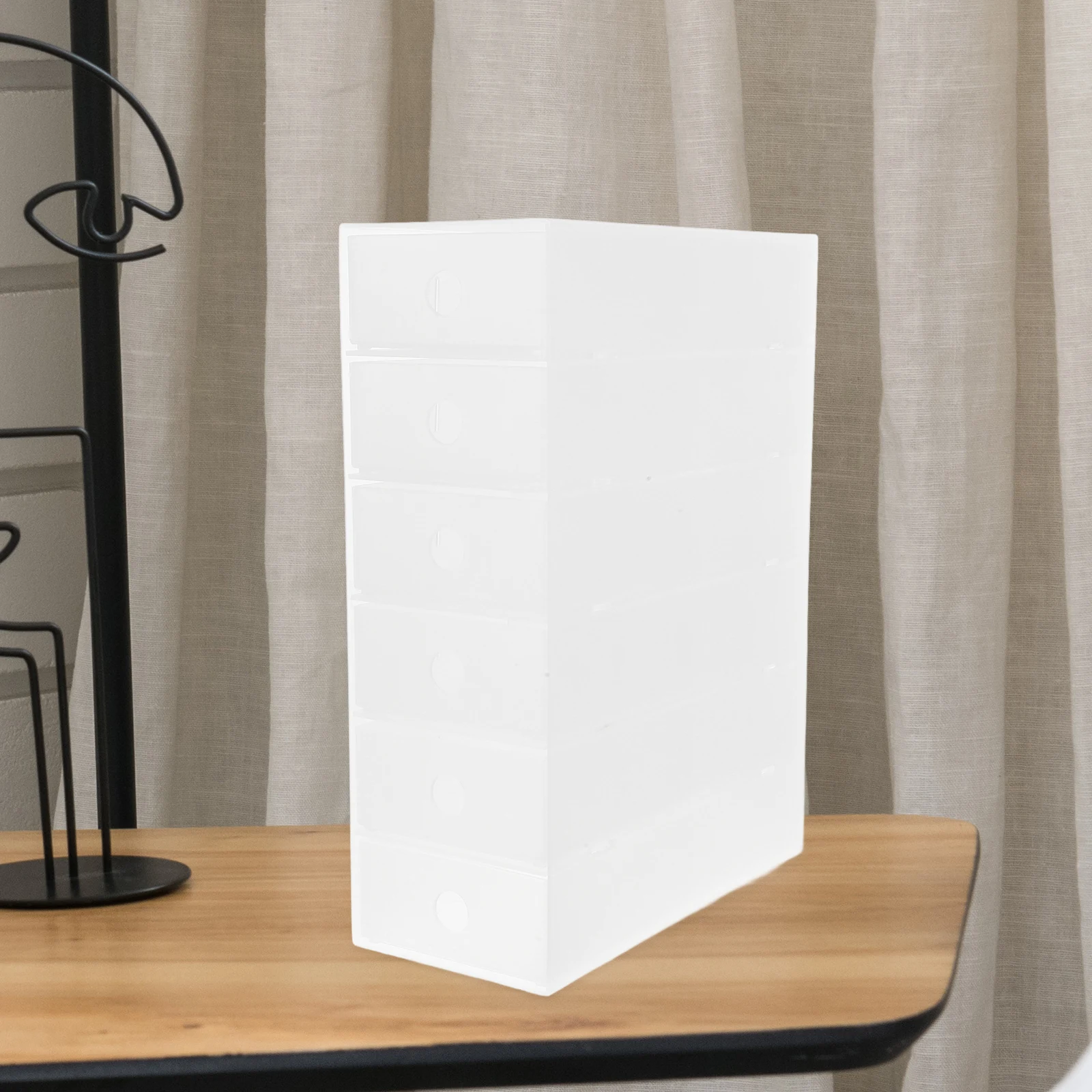 

Storage Organizer Transparent Plastic Desktop Box For Stationery Makeup Kitchen Sundries Small Drawer Organizer Compact