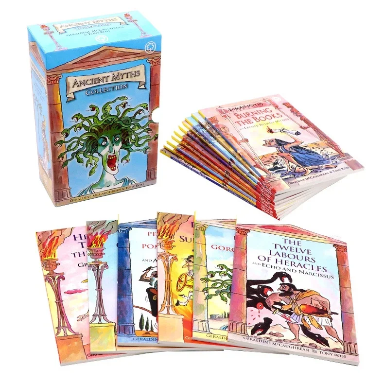 16 livres/ensemble mythologie grecque et romaine ancienne livres d'histoires pour enfants livres anglais
