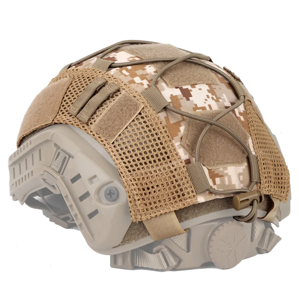 Tactical Helmet Cover Camouflage Helmet Headdress With Elastic Cord  For Airsoft Paintball OPS SF Fast Helmet Accessories