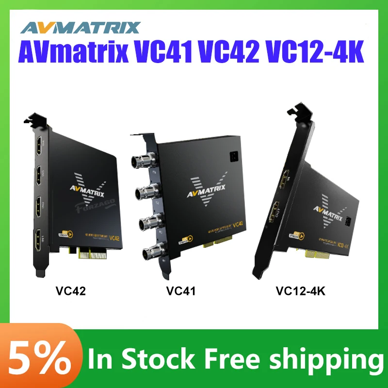 

AVmatrix VC41 VC42 VC12-4K, смеситель для видеосъемки, 2-канальный SDI HDMI-совместимый 4-канальный вход, 2-канальный выход PGM