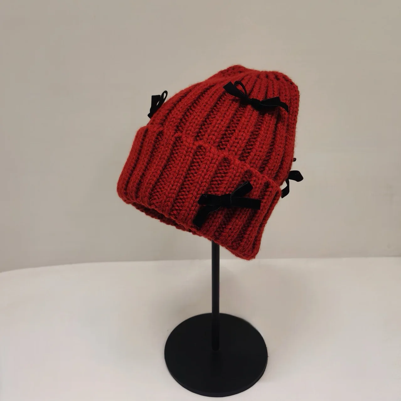 New Winter Korean Version Candy Color Rabbit Fur Fashion Simple Baotou Hat Women's Plush Thermal Knit Hat Cold Hat Pullover Hat