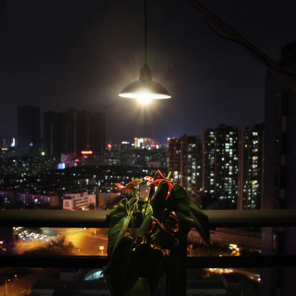 IP65 Waterproof E27 LED Lamp Landscape Pendant Light Solar Chandelier Outdoor Sensitive Light Decorations Garden Balcony Lamp