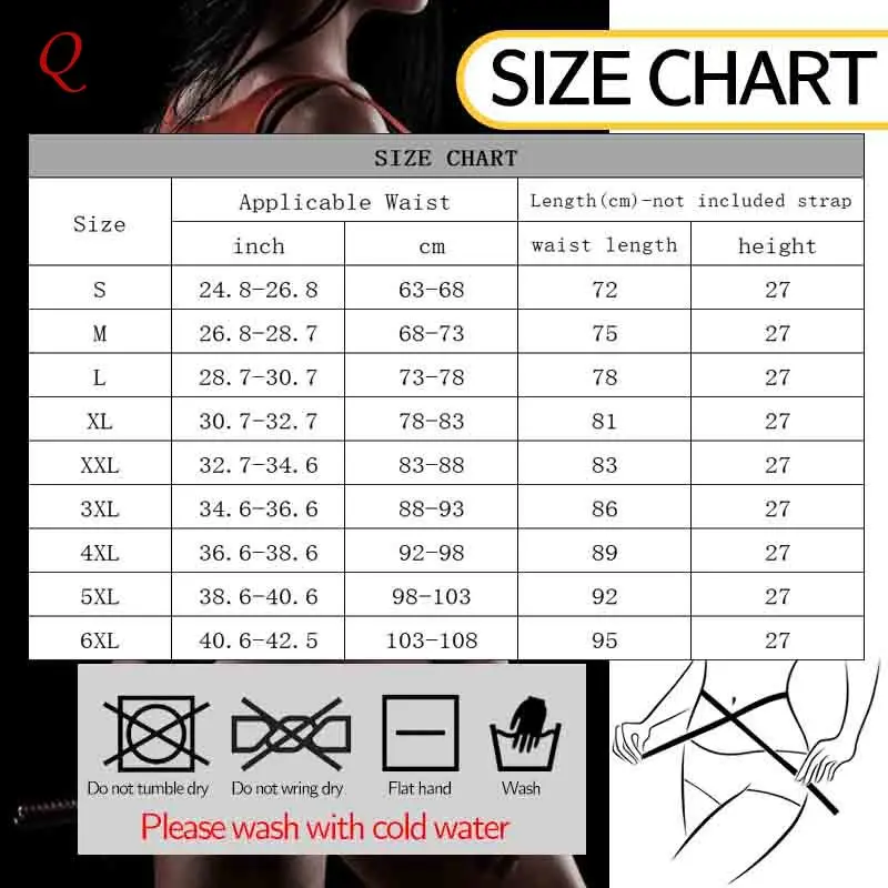 Qtree Women Waist Trainer Neoprene Belt Weight Loss Cincher Body Shaper Tummy Control Strap Slimming Sweat Fat Burning Girdle