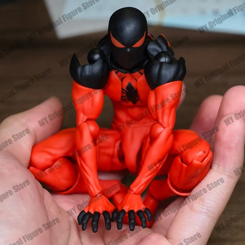 MessToys القرمزي الجار سبايدرمان الشكل CT اللعب أسود أحمر الرجل العنكبوت تمثال فوضى اللعب عمل نموذج لجسم الهدايا ألعاب أطفال
