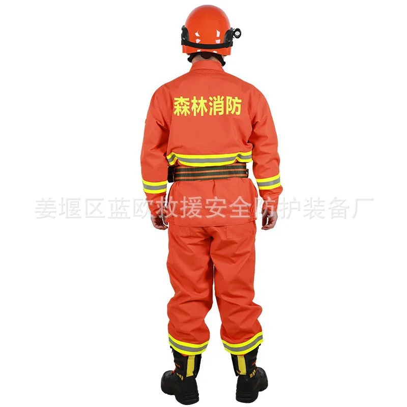 6Pcs Cotton Forest Fire Fighting Clothing Wildfire Suppression Clothing Flame Retardant Bunker Gear Suit Fire Fighting Clothing