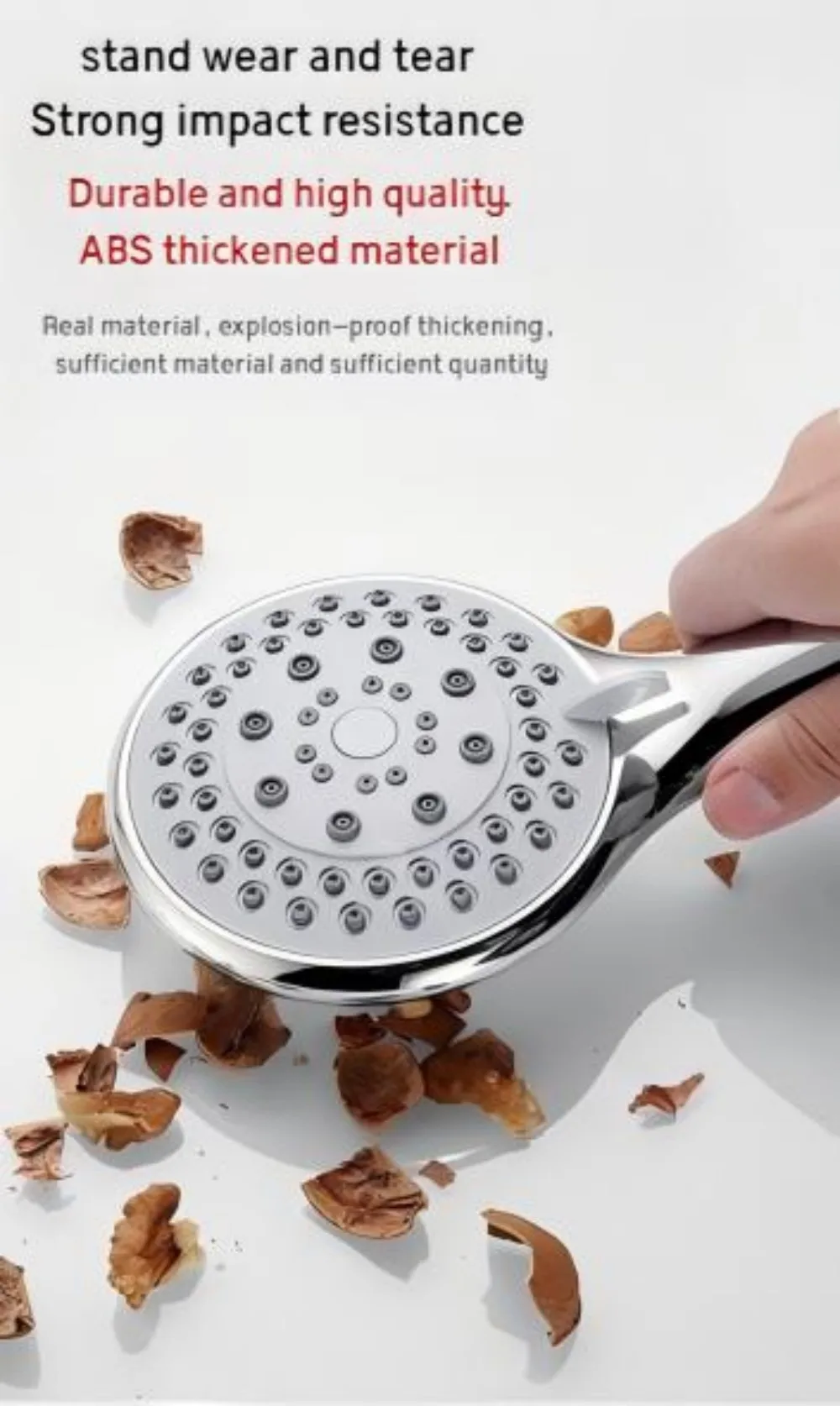 Large Outlet Pressurized Shower Nozzle Super Powerful Rainfall Single Head Bathroom Shower Strong Water Flow