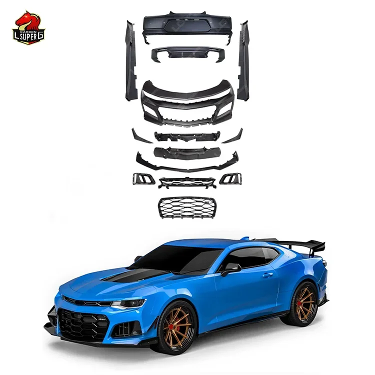 ZL1 Style Body Kit For Chevrolet Camaro  Front Bumper Rear Bumper Front lip Rear diffuser Side Skirts Auto Parts