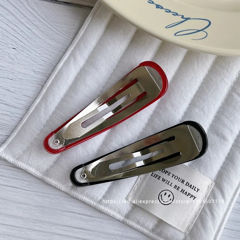 مشبك كسر متوسط الحجم من فرنسا كوريا الجنوبية، مشبك BB على الطراز الفرنسي، مشبك جانبي بمزاج، مشبك شعر #4