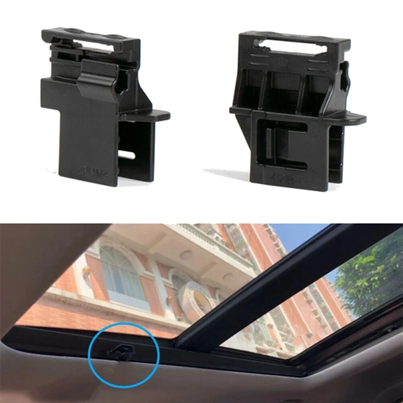 2Piece Panoramic Sunroof Sun Visor Fixed Buckle Sun Shade Clip Black Plastic 70800-TLY-H11ZA For Honda CRV 2017-2021