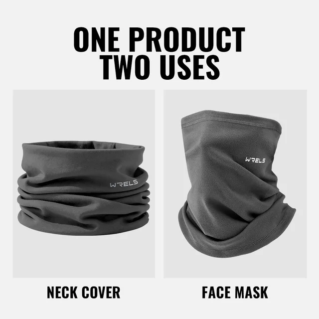 WRELS Winter Neck Gaiter Neck Warmer Cover Ski Gaiters for Men Women Fleece Thick Windproof Ski Mask Scarf Breathable Face Mask 4
