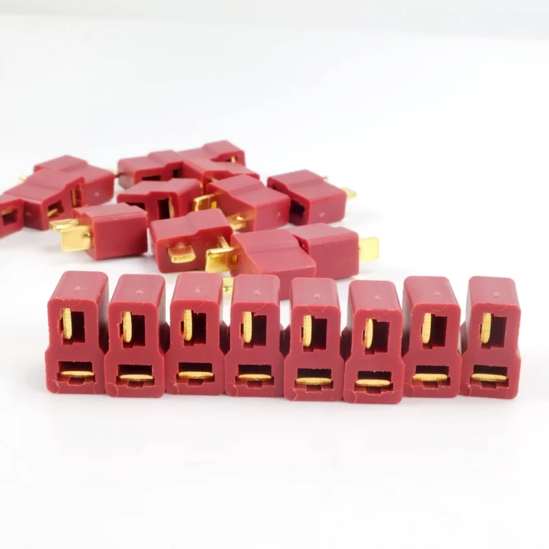 

New 10 pieces T type plug and socket male and female connector Densel connector for RC lithium battery spare parts