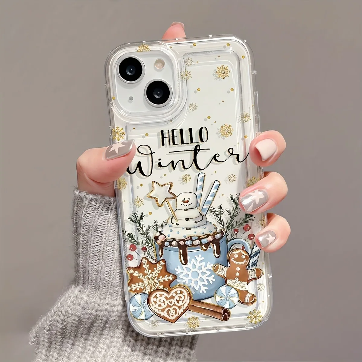 

Cute Christmas-themed Phone Case for Vivo Y17s Y78 Y77 Y36 Y35 Y02s V40 V29 V27 S15 4G 5G Pro Airbag Anti Fall Clear Back Cover