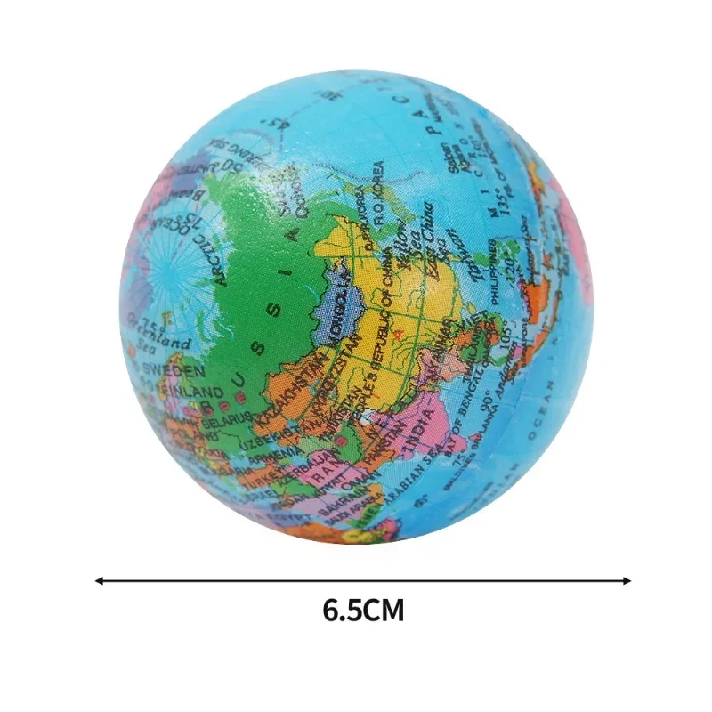 6Pcs Soft Foam Globe Squeeze Toys Mini Foam Earth World Map Ball for Children Adult Stress Relief Novelty Toys Anti-Stress Toys