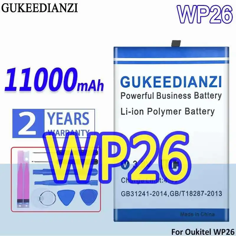

Высокоэффективный аккумулятор для мобильного телефона Oukitel WP26 S115 емкостью 11000 мАч, прочный