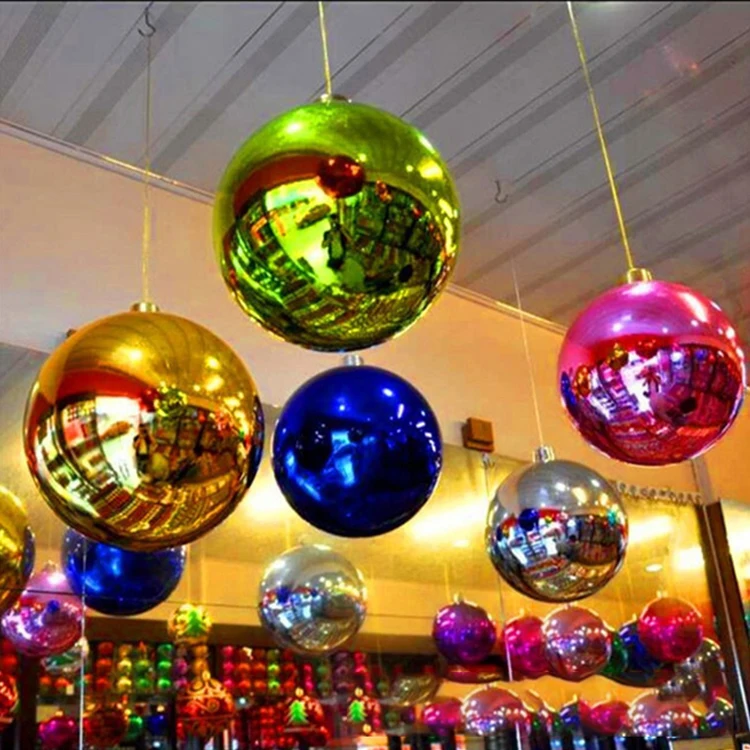 Inflatable Mirror Ball Decorative Double Layer Thickened PVC Inflatable Reflective Balloons Big Shiny Inflatable Balls
