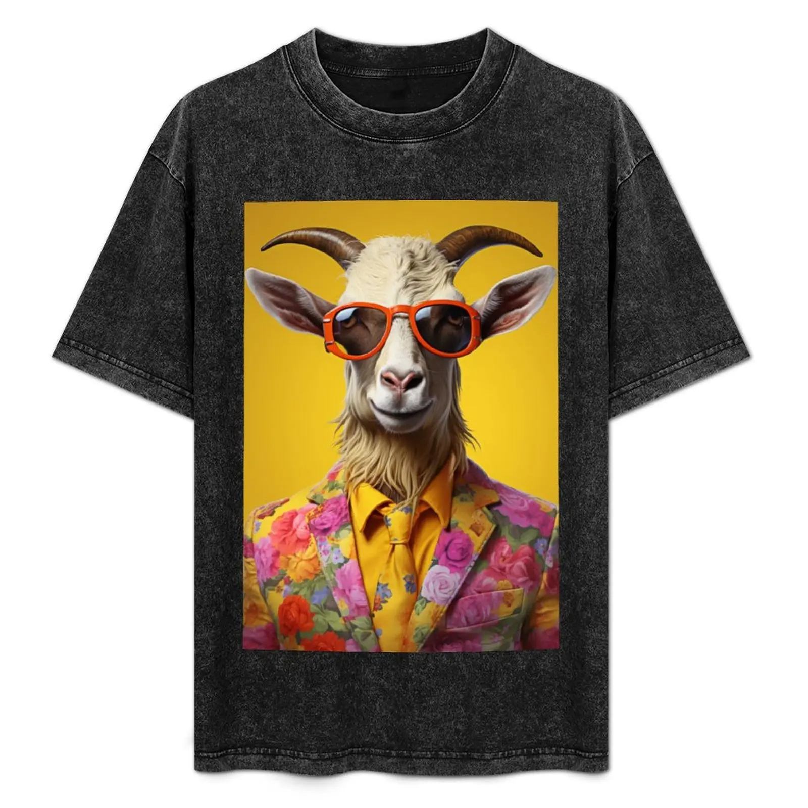 

Flower Power Goat T-Shirt Holiday Lightweight T-Shirt
