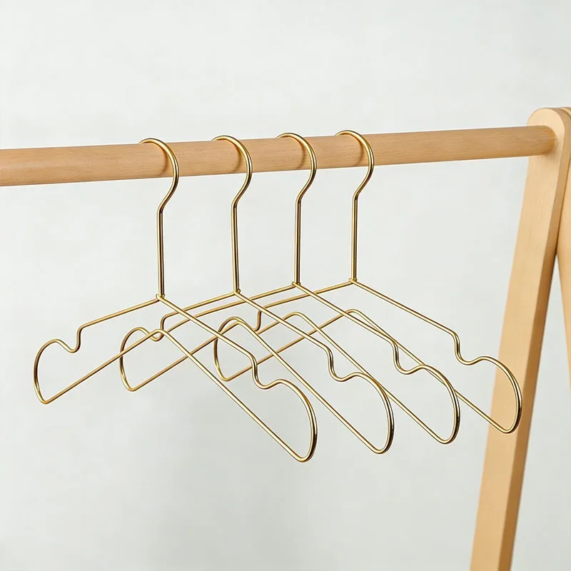 

5PCS Kids Clothes Hangers for Clothing Store Iron Aluminum Metal Children Garment Hanger Aluminum Alloy Clothes Rack Display