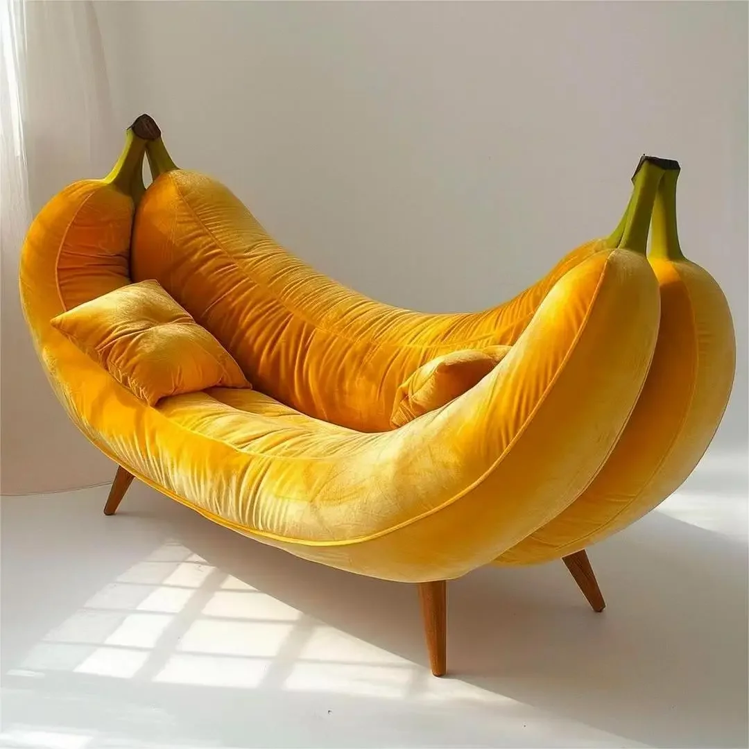 Super seltenes Schatzs ofa ü niedlichheidssig Banana stil ins Winds ofa Schlafzimmer Balkon Stuhl