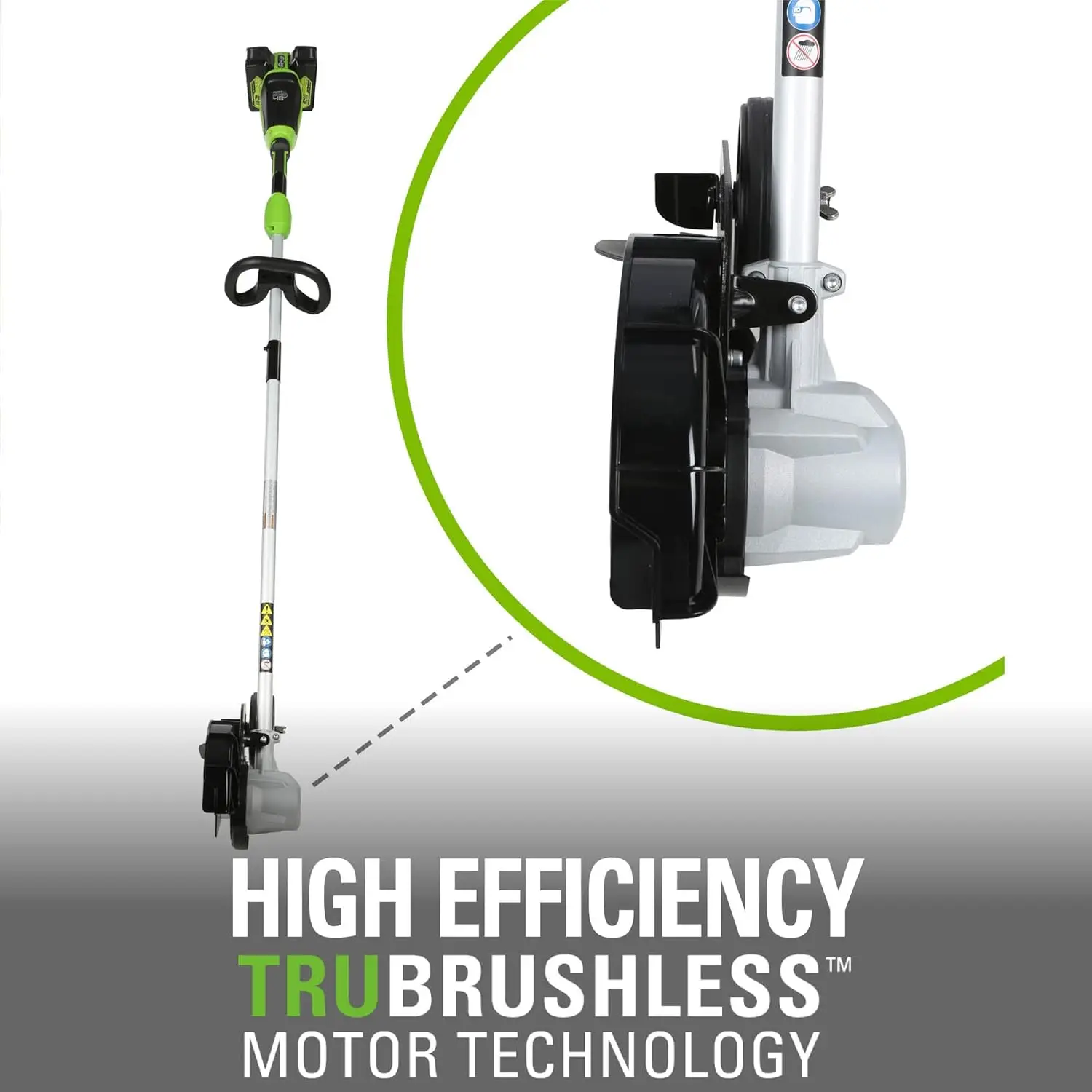 48V (2 x 24V) 8" Brushless Cordless Edger, (2) 4.0Ah Batteries and Dual Port Rapid Charger Included